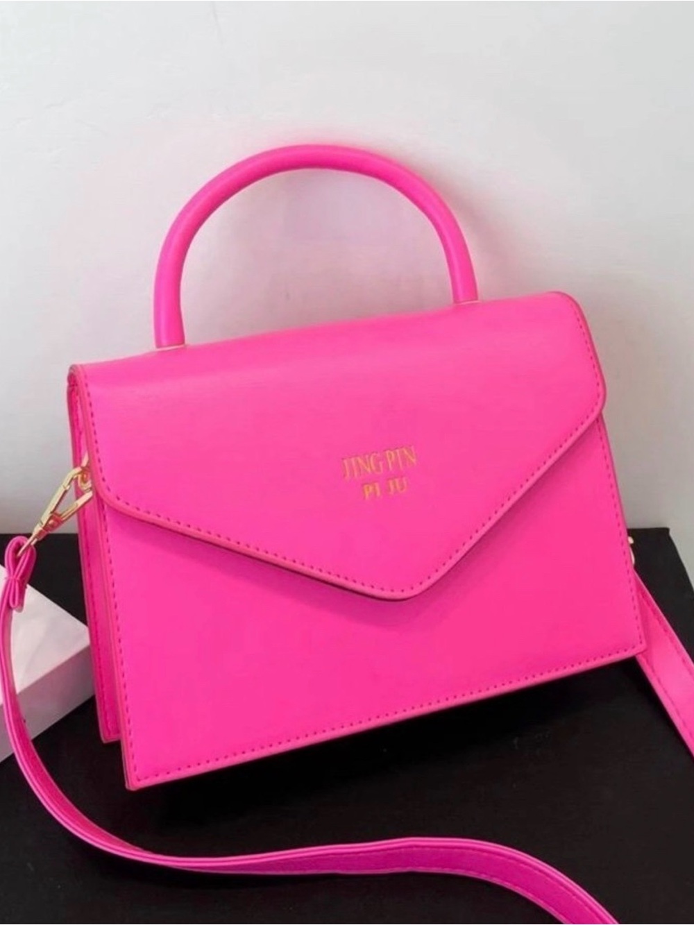 Jing Pin Pink Top-Handle Crossbody Bag